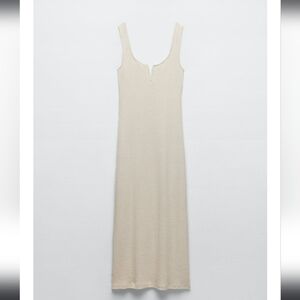 Zara knit cream dress